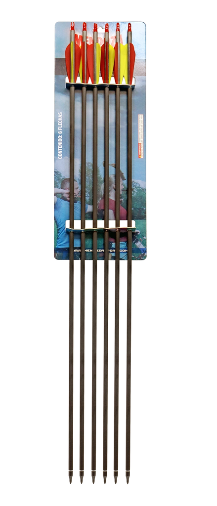 FLECHA BALLESTA MENDOZA FIBRA DE CARBONO 30 PULGADAS 5 PACK MAR-028