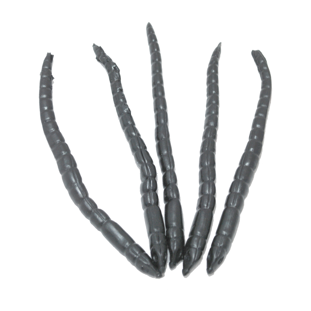 SEÑUELO PLASTICO GIMBEL P/PESCA 130MM 5PZS NEGRO 05-A 15SENUEL012QI