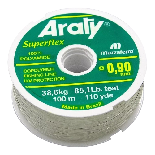 HILO MONOFILAMENTO ARATY P/PESCA NATURAL 100M 0.90M 15HILONY056MA