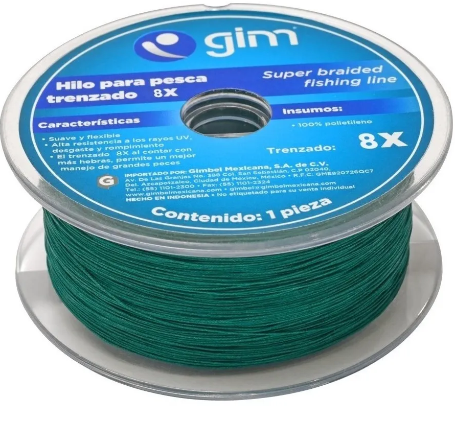 HILO MONOFILAMENTO GIM TRENZADO 40.4KG .4MM NO.6 20M 15HILONY971DK