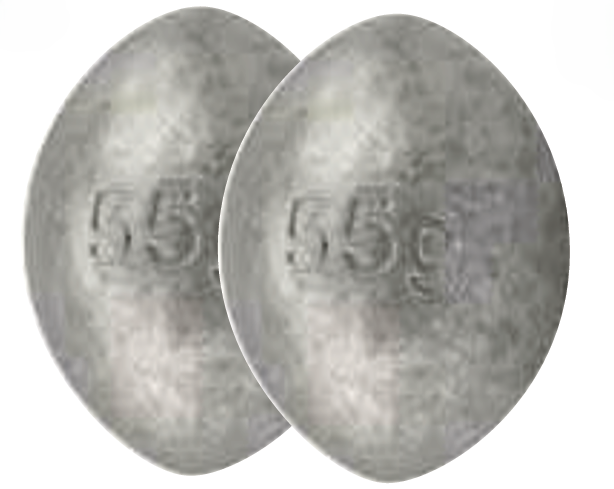 PLOMO GIMBEL P/PESCA OVALADOS 10*15 MM PZA 15PLOMOS054QI