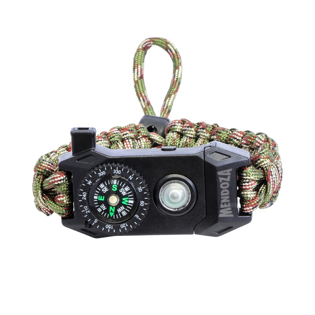 PULSERA MENDOZA PARACORD CAMUFLAJE C/LUZ LED CAMP-003