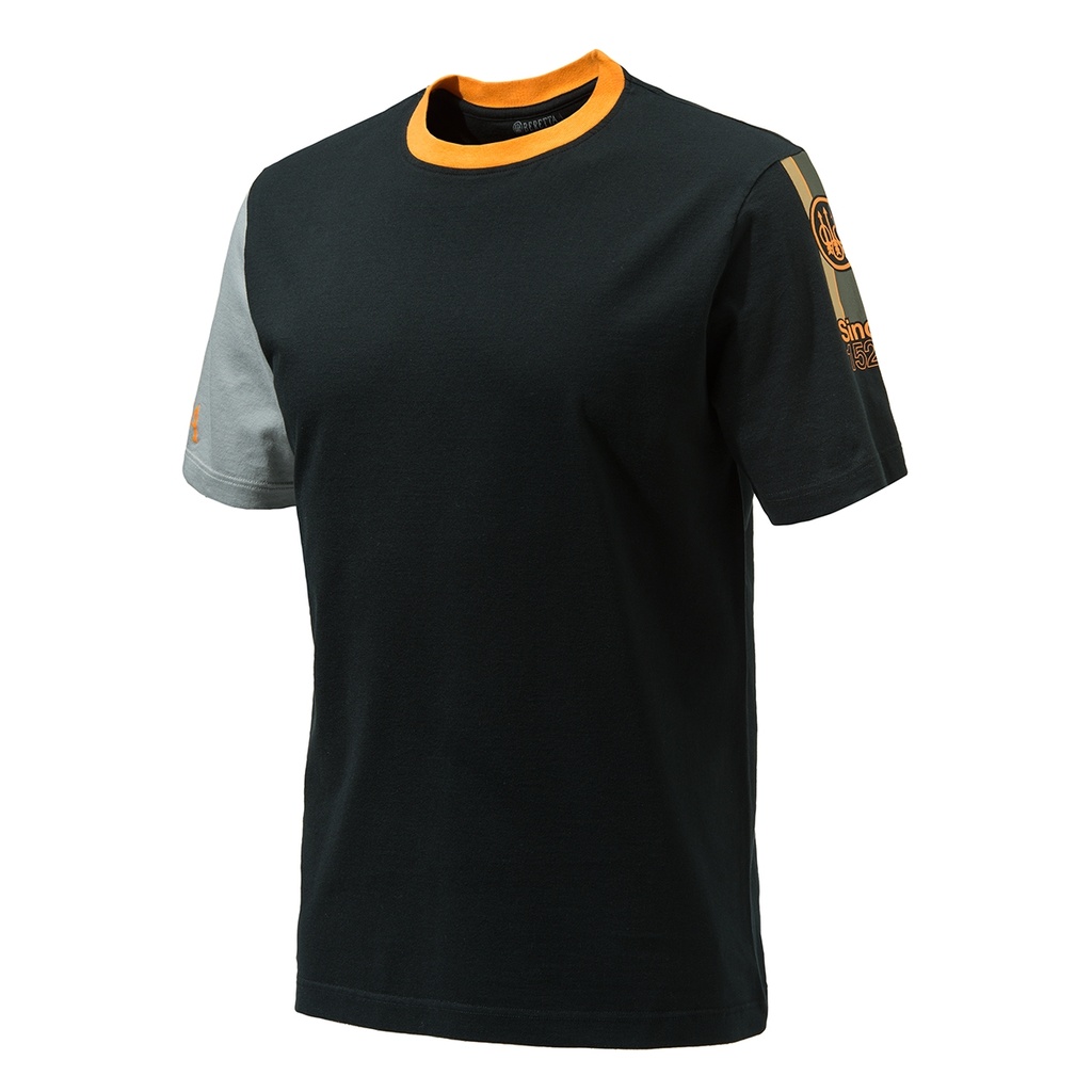 T-SHIRT BERETTA VICTORY CORPORATE SS BK &amp; ORANGE TS342T15570