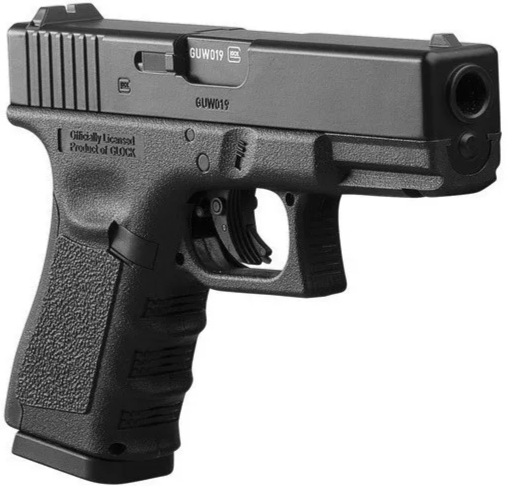 PISTOLA GLOCK 19 GEN3 NEGRA CO2 BBS 410 FPS CALIBRE 4.5 2255200