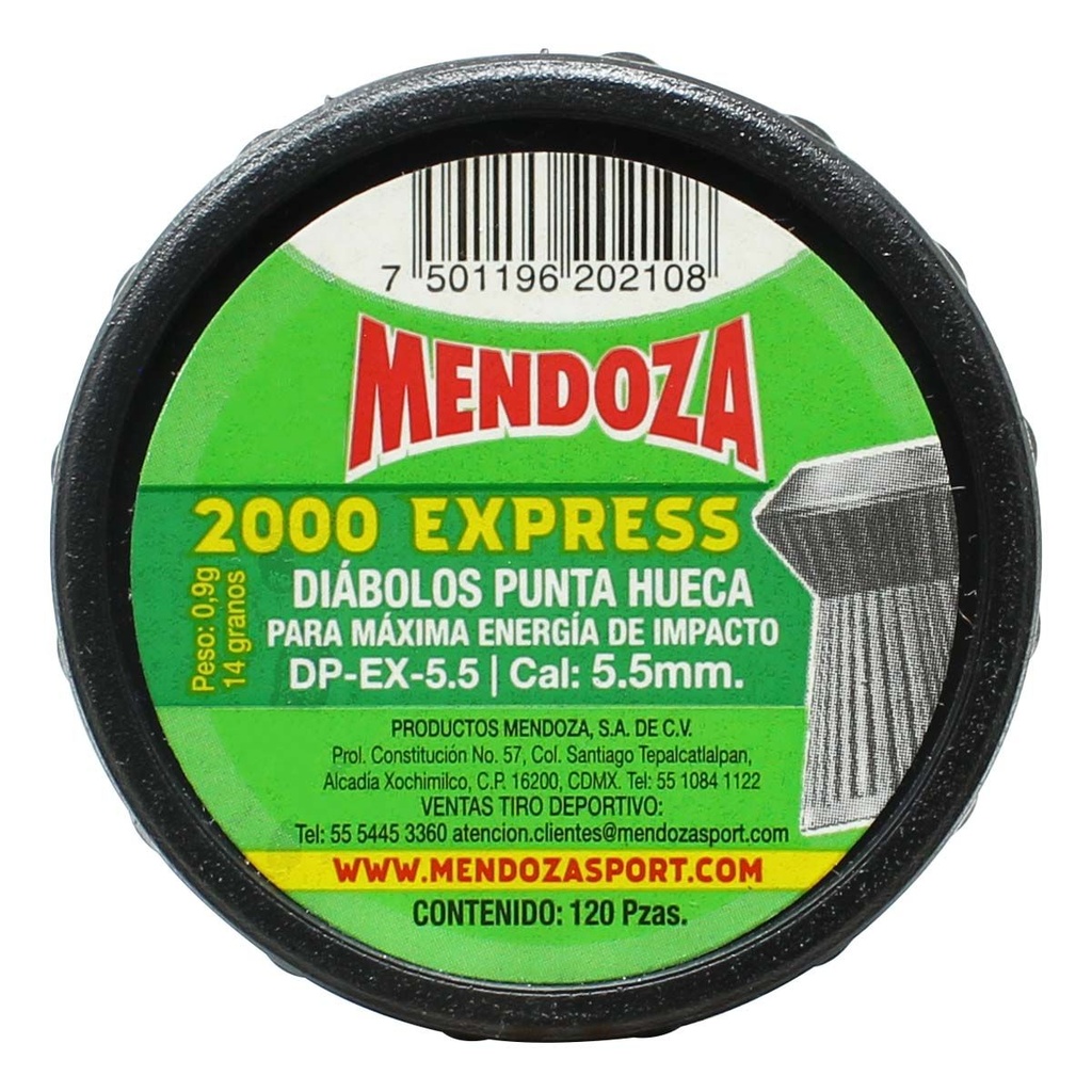 DIABOLO MENDOZA CAL 5.5 EXPRESS 120 PZAS DPEX55