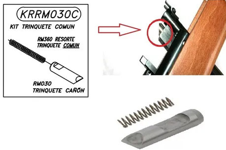 TRINQUETE REFACCION RIFLE MENDOZA CON RESORTE TODOS MODELOS 16
