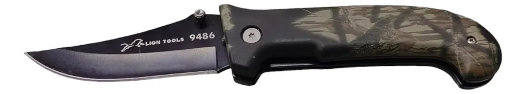 NAVAJA LION TOOLS 3 1/2&quot; PAVONADO MANGO CAMUFLAJE 9486