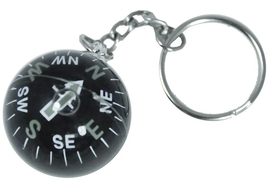 BRUJULA GIMBEL PLASTICO LLAVERO 28MM NEGRO QC283 15BRUJUL013DY