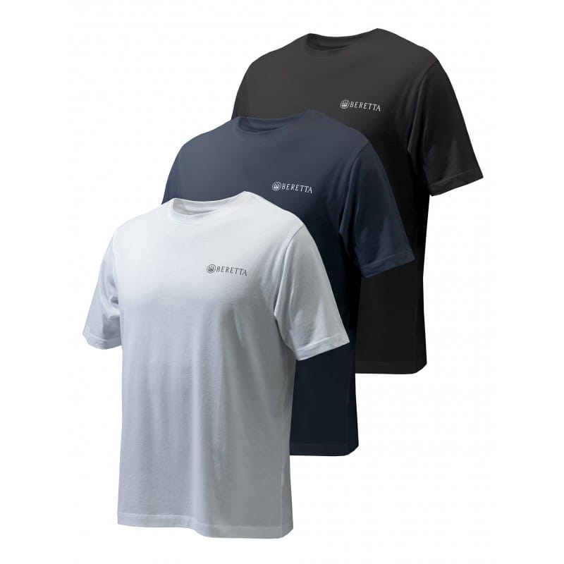 T-SHIRT BERETTA MAN TS BLUE TOTAL ECLIPSE BLACK AND WHITE TS841T20810M04