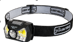 LINTERNA CABEZA LION TOOLS RECARGABLE PLASTICO LED T6 5W 3 2810