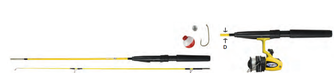 CAÑA COMBO SPINNING GIMBEL P/PESCA C/CARRETE ACCESORIOS 165CM DF218 15CANAPE180CH