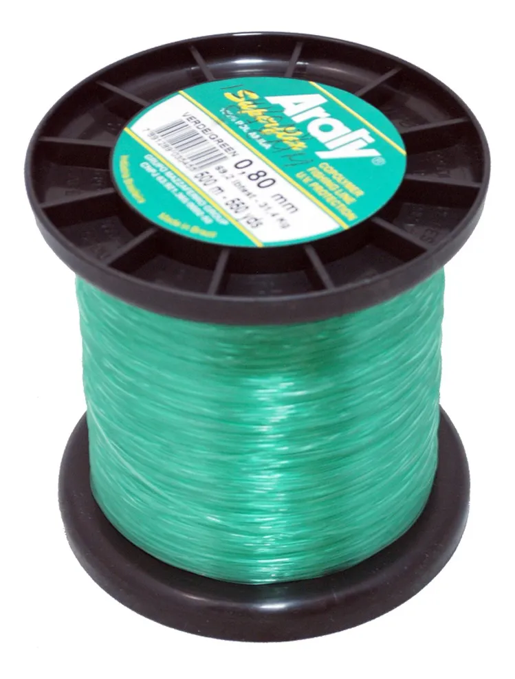 HILO MONOFILAMENTO ARATY P/PESCA VERDE 500M .80MM 15HILONY078MM
