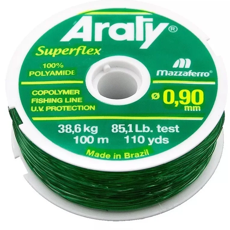 HILO MONOFILAMENTO ARATY P/PESCA MULTICOLOR 100M 0.90MM 15HILONY034MA