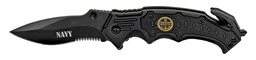 [NJN7Y] NAVAJA JAGUAR NAVY KNIFE W/METAL HANDLE RT-7027NY