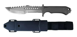 [C9411] CUCHILLO LION TOOLS 7&quot; HOJA PAVONADA MANGO RUBBER C/FUNDA 9411
