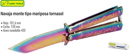 [N9585] NAVAJA LION TOOLS 4&quot; TIPO MARIPOSA TORNASOL 9585