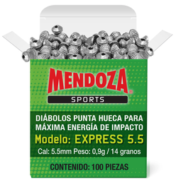 [DME15] DIABOLO MENDOZA CAL 5.5 EXPRESS CAJILLA 100 PZAS EXPRESS 5.5